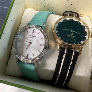 Kate Spade Turquoise & Black watch set